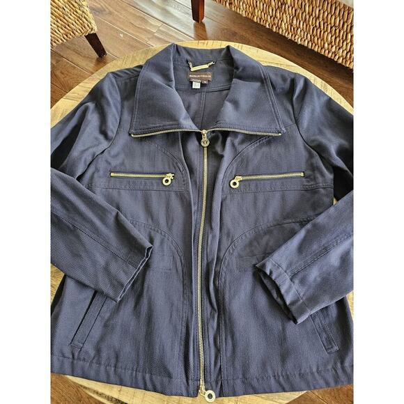 Dana Buckman Women's Lightweight Navy Jacket Size Medium Nautical / Beach - Picture 2 of 11